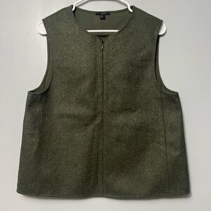 COS Wool Blend Quarter Zip Sleeveless Top